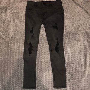 Hollister black ripped high rise jegging